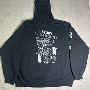 Shield Republic Sweatshirt Hoodie Men’s XL Black ‘I Study Triggernometry Graphic